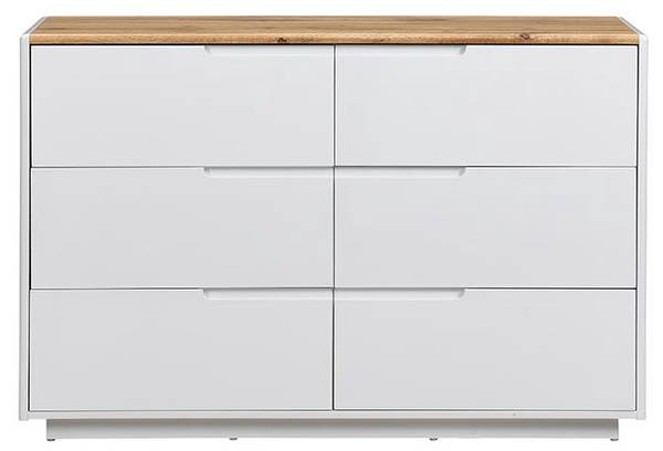 Niedrige Kommode AMANI Beige - Holz teilmassiv - 40 x 80 x 120 cm