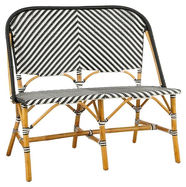 Gartenbank Mandox Weiß - Rattan - 60 x 93 x 98 cm
