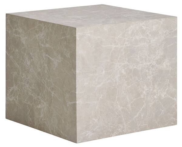 Table basse Prague Blanc - En partie en bois massif - 50 x 40 x 50 cm