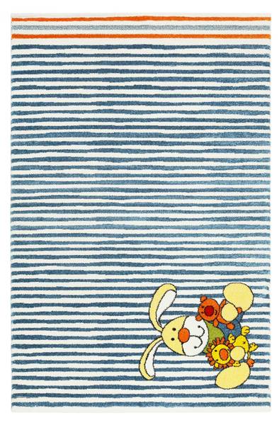 Kinderteppich Semmel Bunny Blau - Polypropylen - 80 x 2 x 150 cm