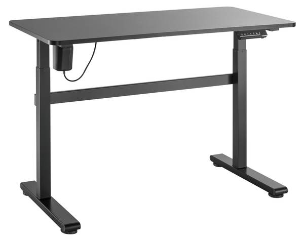 Schreibtisch LUMS07-22D-BS-ZW_A Schwarz - Holzverbundwerkstoff - 118 x 76 x 58 cm