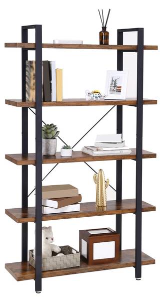 Standregal Gaborone Braun - Metall - 105 x 178 x 34 cm