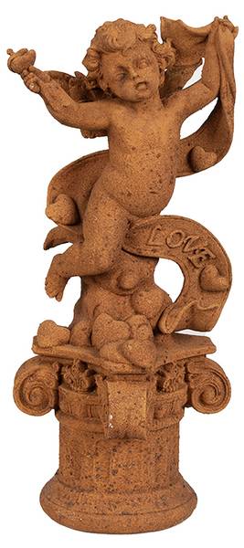 Dekorationsfigur Engel Xmas&Jaxxon Braun - Kunststoff - 13 x 30 x 13 cm