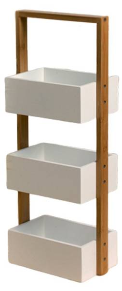 Regal 11162 Weiß - Massivholz - 15 x 66 x 29 cm
