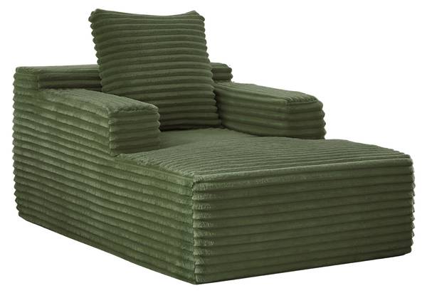 Chaiselongue Liv-Lam Grün - Textil - 81 x 50 x 117 cm
