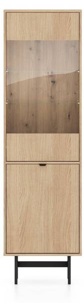 Vitrine HEGGERS Braun - Aluminium - Melamin - 55 x 170 x 40 cm