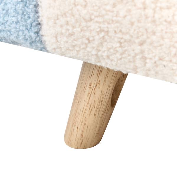 Kindersessel OMBO Blau - Braun - Cremeweiß