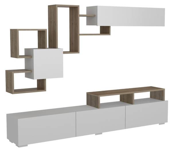 TV-Wand TALOLI Beige - Holz teilmassiv - 36 x 46 x 210 cm