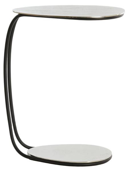 Beistelltisch Marsh Silber - Eisen - 27 x 53 x 42 cm