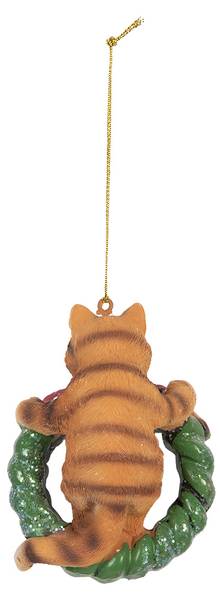 Weihnachtsanhänger Katze CH665313 Braun - Kunststoff - 5 x 9 x 6 cm
