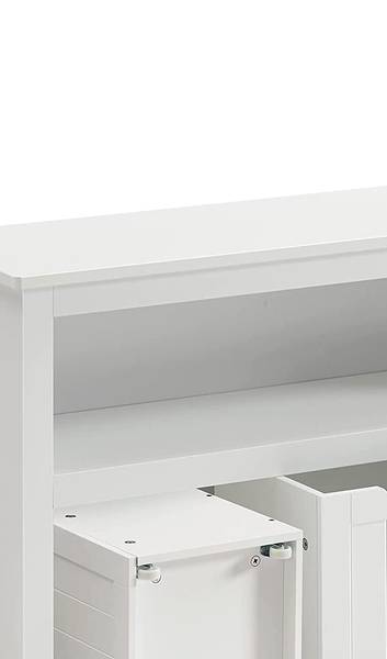 Kinderzimmer-Regal Maputo Weiß - Holzwerkstoff - 30 x 60 x 102 cm