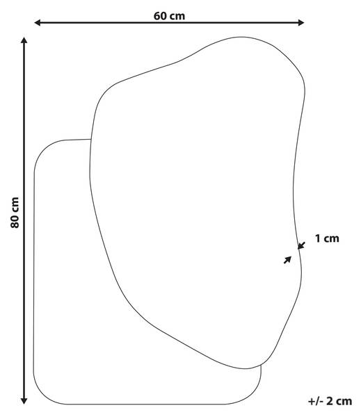 Wandspiegel ARVERT Weiß - Holzwerkstoff - 60 x 80 x 1 cm