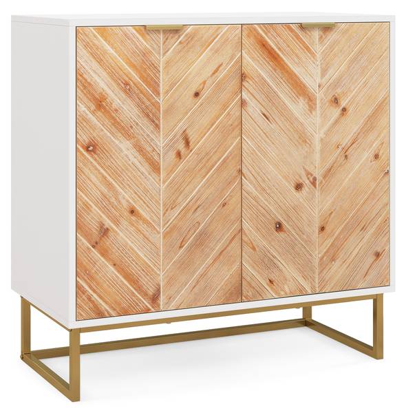 Sideboard VH33908ITDE Weiß - Holzwerkstoff - 80 x 80 x 40 cm
