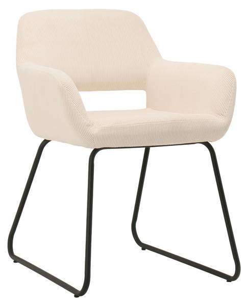 Esszimmerstuhl MUSTANG Beige - Cord - Polyester - 56 x 77 x 56 cm
