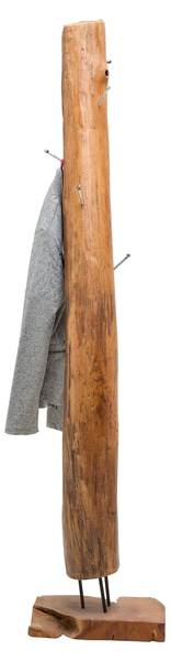 Kleiderständer KO SAMUI Holz teilmassiv - 32 x 180 x 32 cm