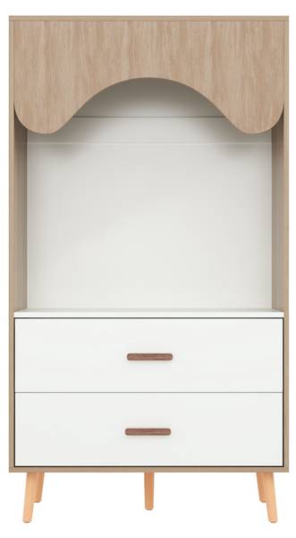 Kinderkleiderschrank LucyNaturWoody Braun - Holzwerkstoff - 160 x 142 x 46 cm