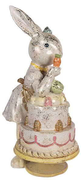 Dekorationsfigur Kaninchen 83694 Weiß - Kunststoff - 15 x 36 x 20 cm