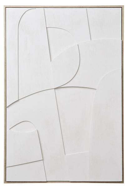 Wandkunst VK8681847496267 Weiß - Holzwerkstoff - 60 x 90 x 3 cm