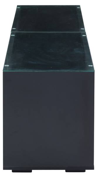 LED-Hochglanz TV-Schrank Ourea Ⅲ Schwarz - Sicherheitsglas - 40 x 46 x 180 cm