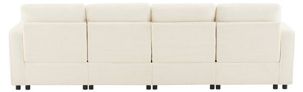 Ecksofa CHANGE Ⅳ Beige - Cord - 146 x 85 x 280 cm