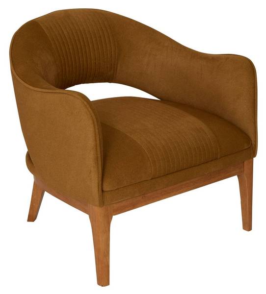 Fauteuil LIBOR Orange - Bois manufacturé - 74 x 75 x 78 cm