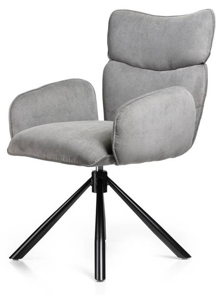 Stuhl Tudor Schwarz - Grau