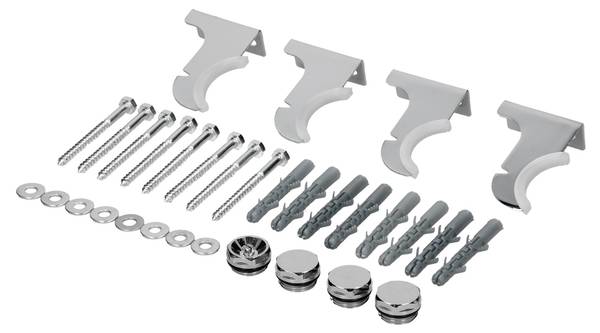 Heizkörper-Halterung AUSTIN 4er-Set Silber