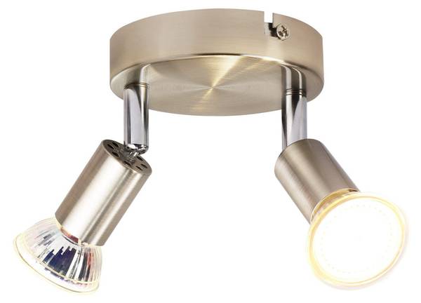 Spot plafond Windsheim 2 ampoules Argenté