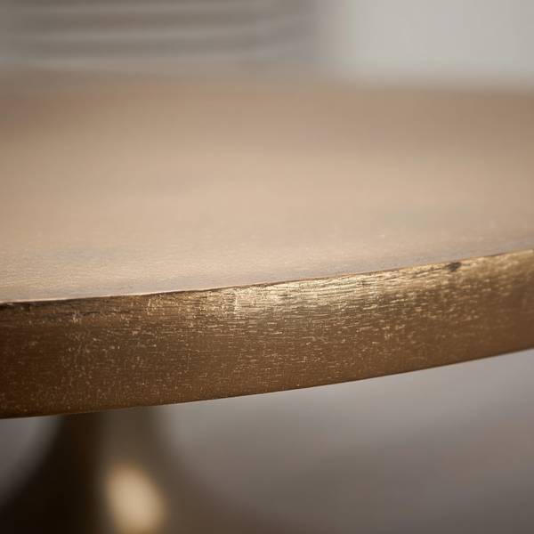Couchtisch LUNIGIANA mit Sockelfuß Gold - Aluminium - 60 x 47 x 60 cm