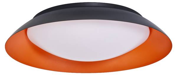 Led Deckenleuchte Orbis Plate Schwarz - Gelb - Höhe: 11 cm