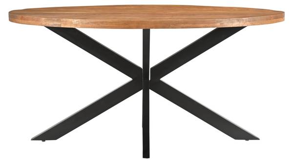 Eettafel Rocky bruin - den - 160 x 76 x 90 cm