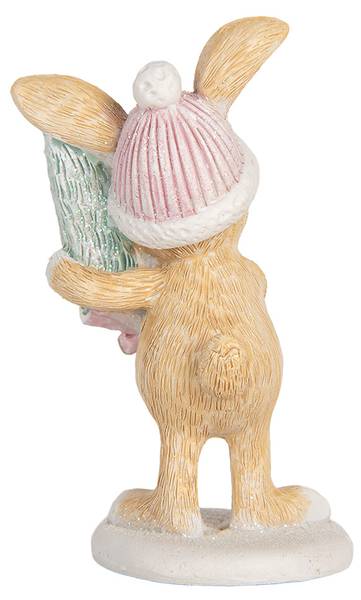 Kaninchen Xmas&Anner Braun - Kunststoff - 5 x 10 x 5 cm