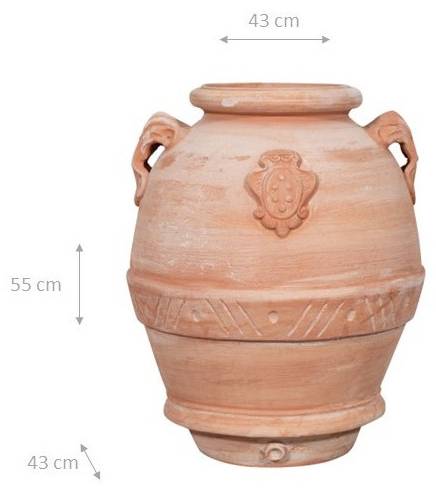 Orcio Vase OR DU VIN Marron - Terre cuite - 43 x 55 x 43 cm