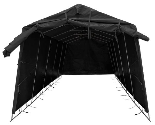 Zeltgarage Nordic Schwarz - 270 x 200 x 510 cm