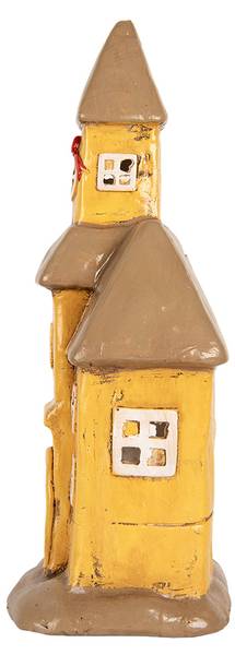 Teelichthalter Haus Colombes Gelb - Keramik - 17 x 43 x 23 cm