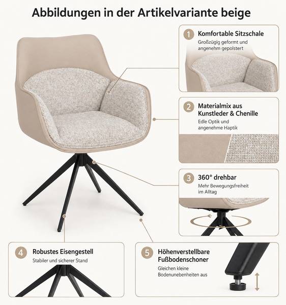 Esszimmerstuhl R23 (2er-Set) Rotbraun