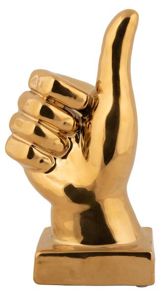 Ornament Okay Gold - Keramik - 8 x 21 x 12 cm