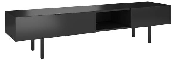 Tv-Schrank Myway Schwarz - Chrom - 180 x 42 x 42 cm
