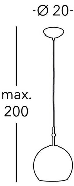 Plafonnier Suspension LUNA Gris - Métal - 20 x 200 x 20 cm