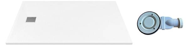 Duschwanne MIRNOSA Weiß - Harz - 80 x 2 x 140 cm
