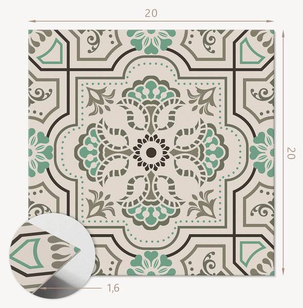 Vinylfliese GeomMotive 20er-Set 20 x 20 cm