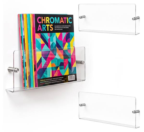 Zeitschriftenhalter für die Wand 3er Set Breite: 48 cm