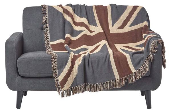 Decke Union Jack im Vintage-Stil 125 x 150 cm