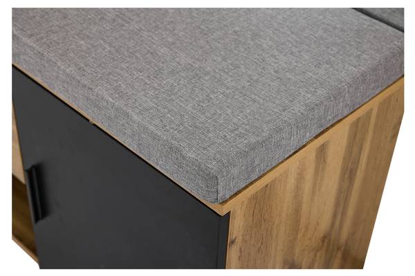 Garderoben-Set Cronus Ⅰ Braun - Eisen - Spiegelglas - 39 x 190 cm