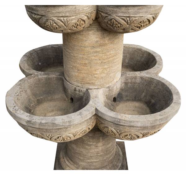 Wandbrunnen LEBENSQUELLE Grau - Stein - 75 x 163 x 75 cm