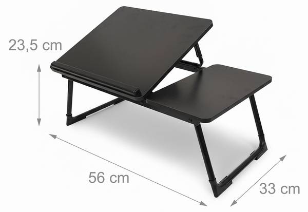Höhenverstellbarer Laptoptisch Schwarz