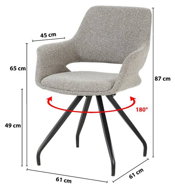 Esszimmerstühle Capp Braun - Grau