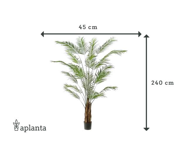 Künstliche Areca Palme Isaiah Beige - Kunststoff - 1 x 240 x 1 cm