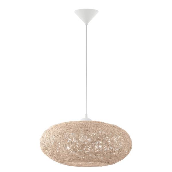Luminaires suspendus CAMPILO Tissu mélangé / Matière plastique - 1 ampoule - Blanc