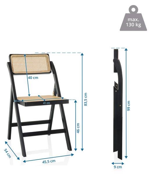Klappstuhl TUDELA BAMBOO Braun - Bambus - Holzwerkstoff - 54 x 83 x 45 cm